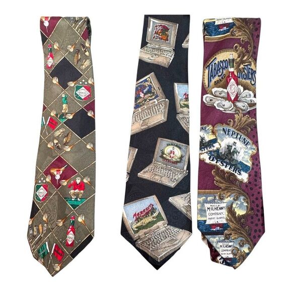 Lot Of 17 Vintage Tabasco Novelty Neckties Rare HTF Collection Peppers Christmas - Picture 6 of 16